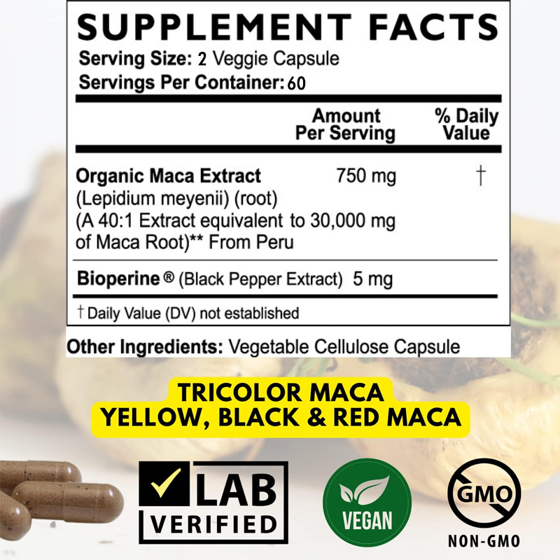 Maximum Strength Black Maca Ro - Herbal Queen 评论和价格