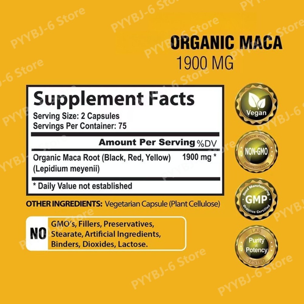 Organic Maca Root Capsules 190 - Herbal Queen 评论和价格