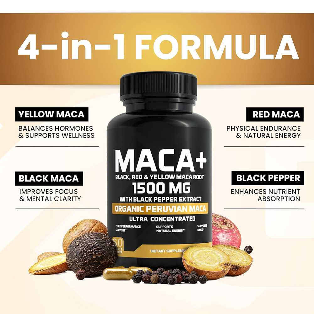 Organic Maca Root Powder Capsu - Herbal Queen 评论和价格