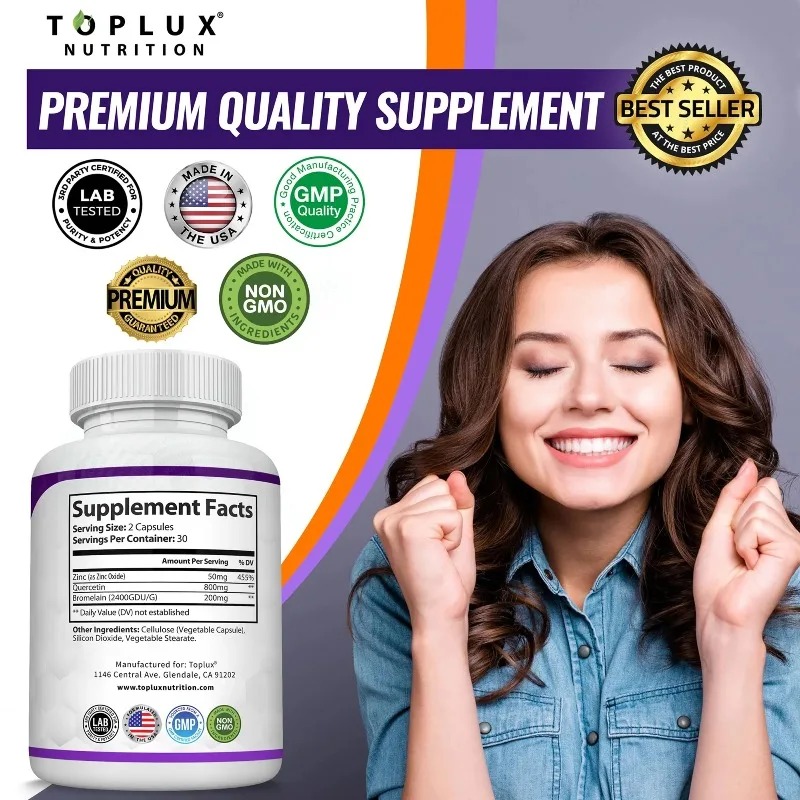 Quercetin & Bromelain Capsules - Wellness Quercetin 评论和价格