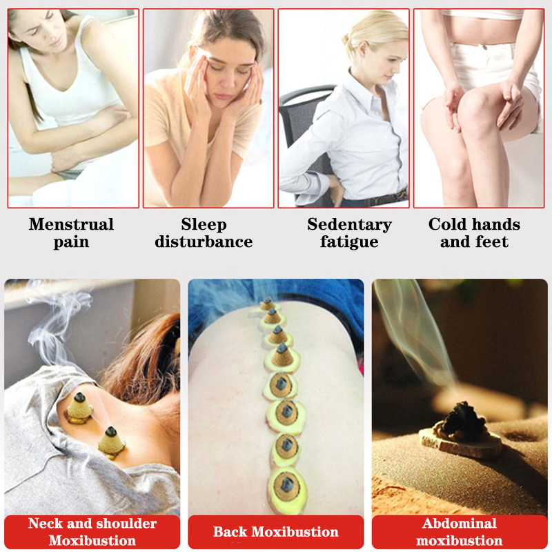 Conical Moxa Stick Set for Abd - Herbal Wellness Massage 评论和价格